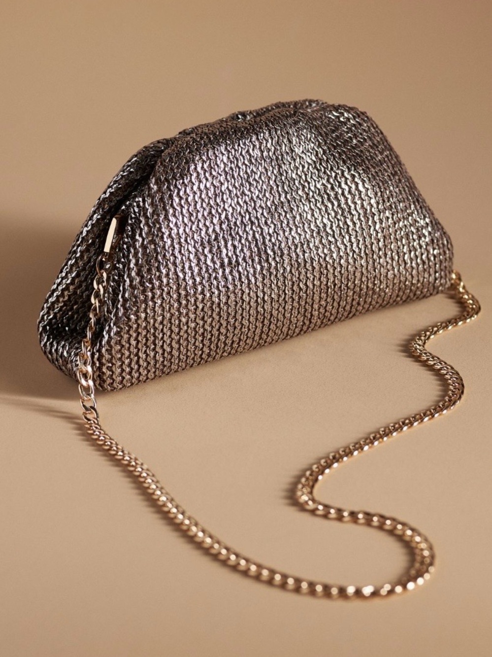 Frankie Mini Clutch: Metallic
Raffia Edition from Anthropologie